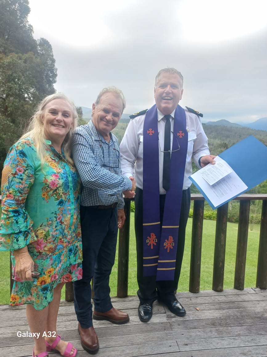 Wedding ceremony by Dr. Gerrit Rademeyer in Blanco